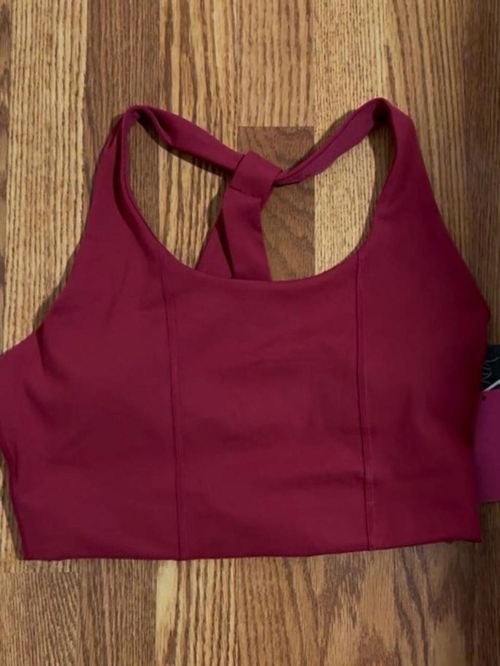MTA Sport Fuschia Strappy Crossover Sports Bra